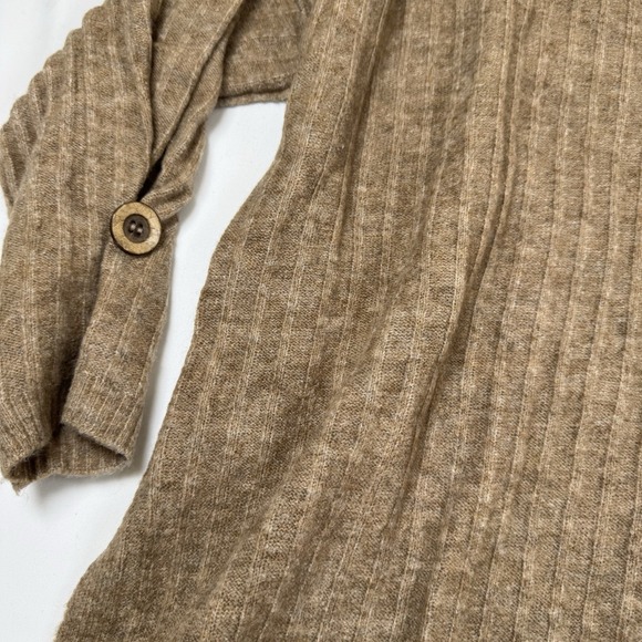 FREE PEOPLE Pullover Sweater Women's Size Medium Oversized Beige Loungewear Cozy - Picture 3 of 11